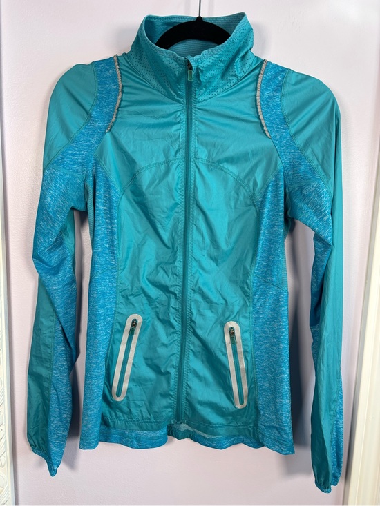 lululemon athletica Jackets & Blazers - lululemon athletica Teal Hybrid Running Performance Athletic Zip Jacket Size 4
